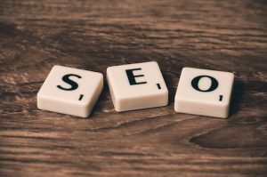 Blocks spelling out SEO